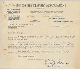 letter to James Savage