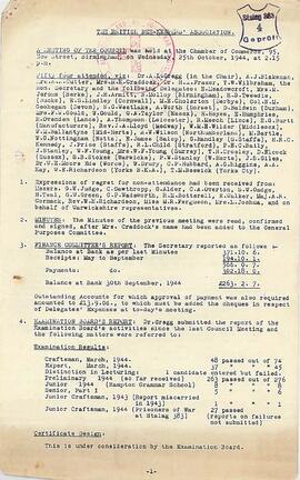 Page 1 of British Bee-Keeper Association meeting