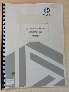 Gardens at Auchincruive: Management Plan/Consultative Draft